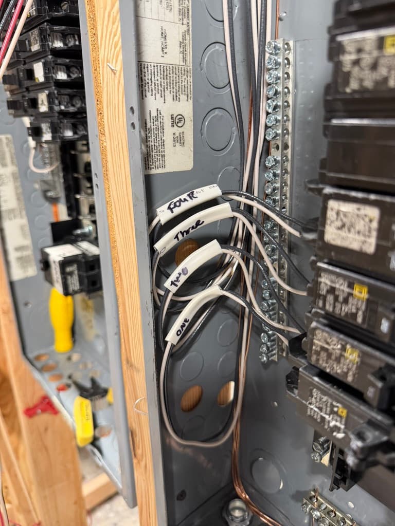 Panel with service loops